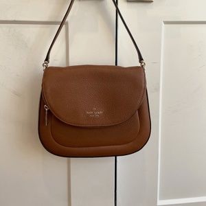 Kate Spade Brown Medium Flap Leila Crossbody Bag